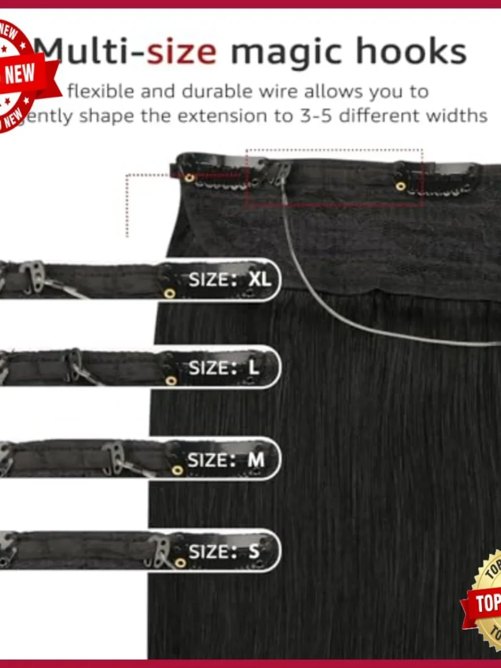 Real Human Hair Extensions 18 Inch Clip In Invisible Wire Straight